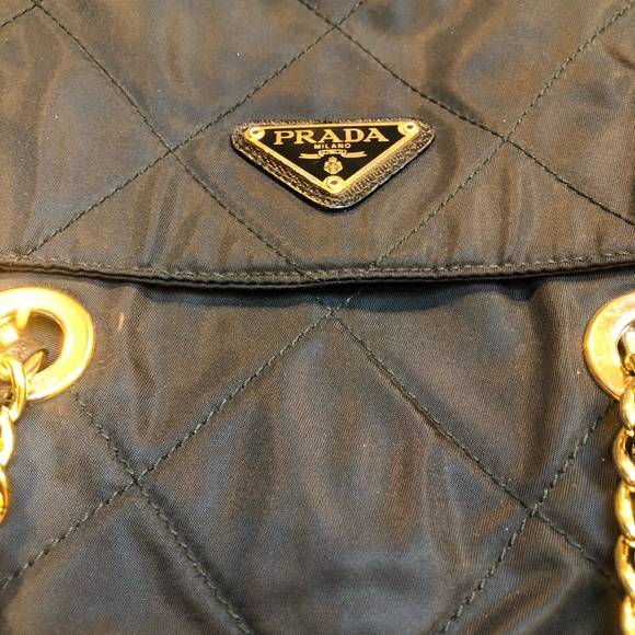 Original Prada nylon top zip chain handle satchel - Picture 7 of 9